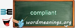 WordMeaning blackboard for compliant